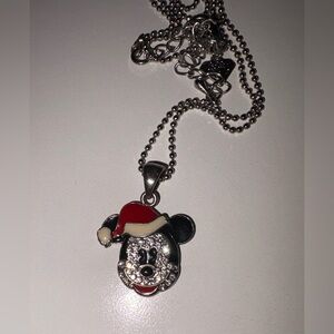 Cookie Lee Santa Mickey Mouse Necklace